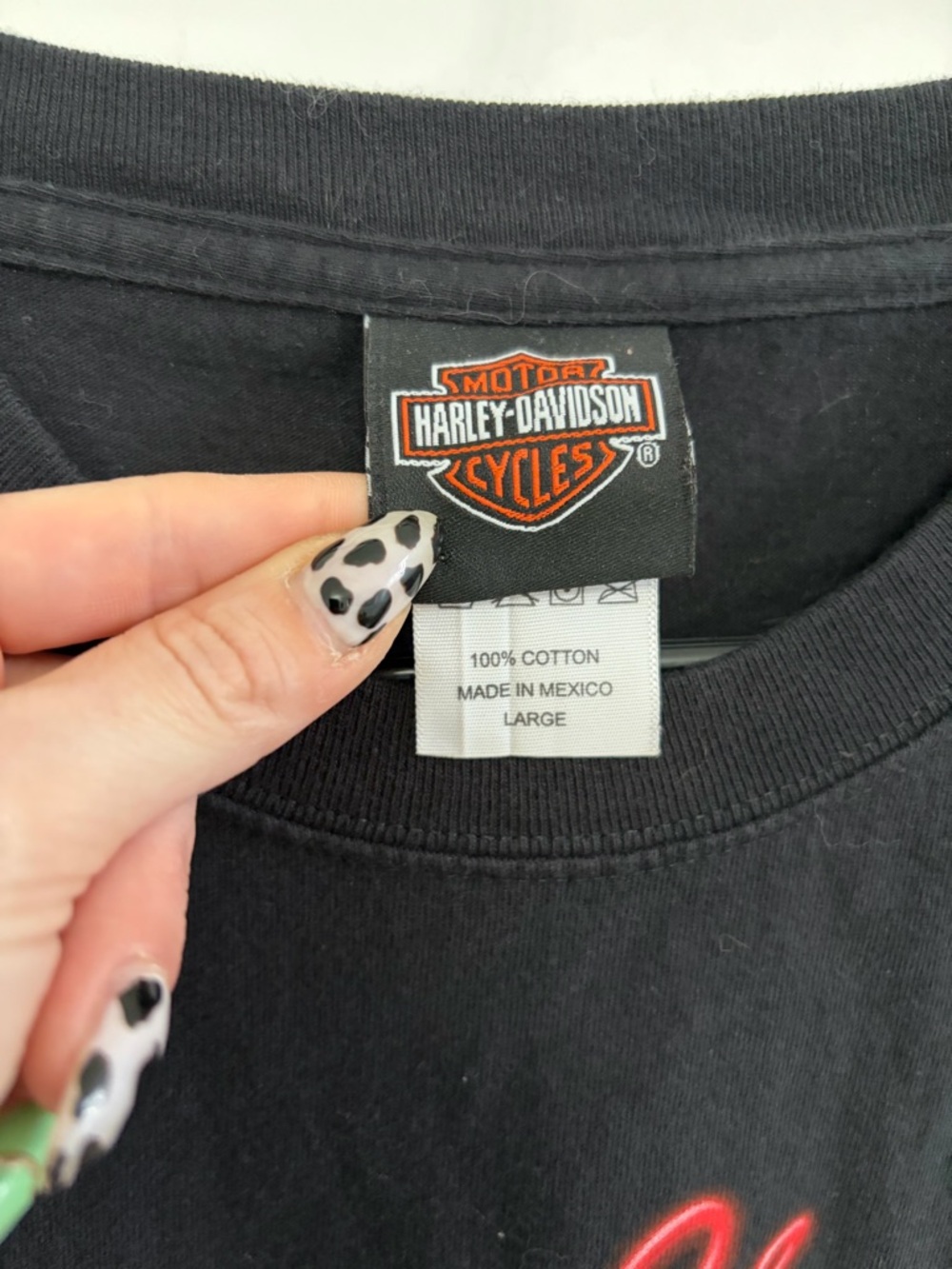 Harley-Davidson Black Short Sleeve Tee with Retro American‎ Classics Graphic - Picture 3 of 5